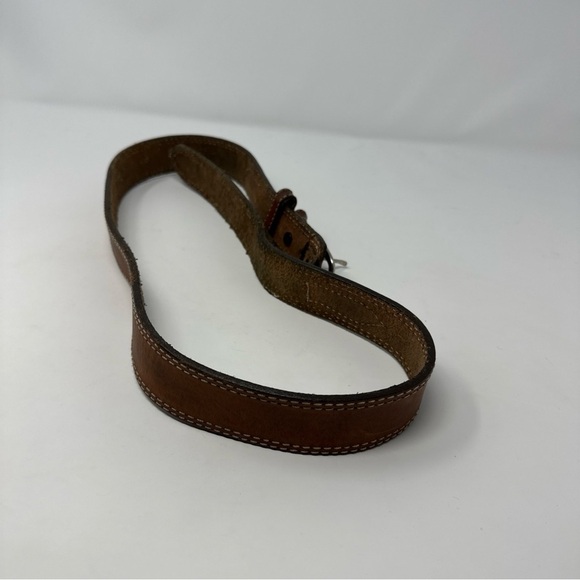 Brushy Creek men's western Brown tooled‎ leather belt size 36 Double Keeper - Picture 6 of 6